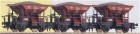 44187 Roco Set of 3 Ballast Hopper cars type Talbot